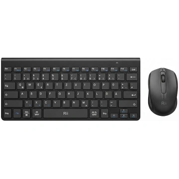 Rii Mini bezvadu tastatūras peles komplekts, QWERT