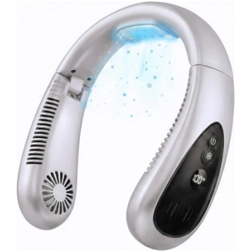 Pārnēsājams kakla ventilators ar dzesēšanas plāksn