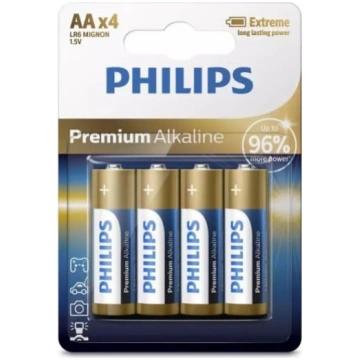 Premium klases sārma baterijas aa x4 PHILIPS PHIL-