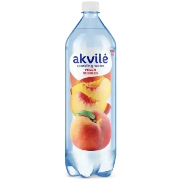 Dzeramais ūdens AKVILE ar persiku aromātu, viegli 