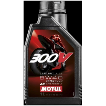Motul 104112 - 300V 4T FL 5W40 1L Ester Core JASO 