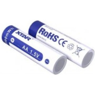2x Xtar AA 1.5V 14500 2200mAh 2000mAh 3300mWh 1.6A