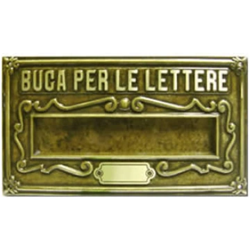 Buca per lettere ottone bronzato A8 OB - 30,5x17,5