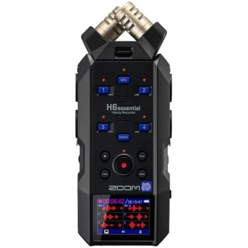 Zoom H6e portable recorder with interchangeable mi
