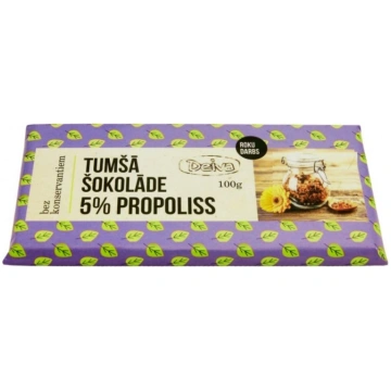 Šokolāde tumšā 5% propoliss, 100g Deiva
