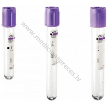 Vakuumstobrs ar K2 EDTA, violets, 100 gb