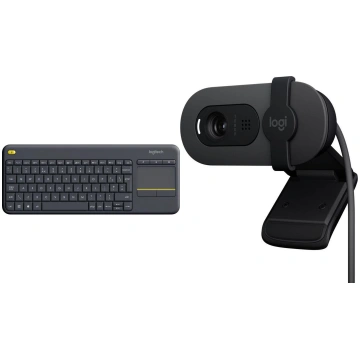 Tastatūra Logitech K400 Plus (920-007145) + Brio 1