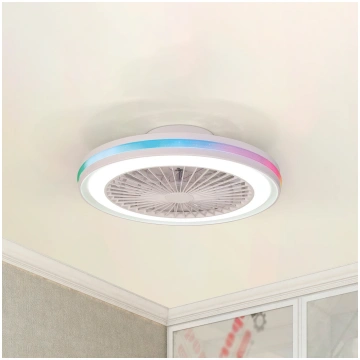 LED griestu ventilators Gamer balts DC kluss Ø 47