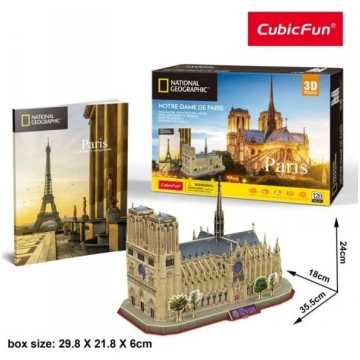 Cubicfun PUZZLE 3D NATIONAL GEO NOTR DAME DE PARIS