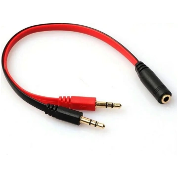 Audio kabelis Mozos ASM-2 — 3,5 mm Jack uz 2× 3,5 