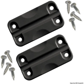 Spare pair plastic black hinges f.IGLOO ice makers