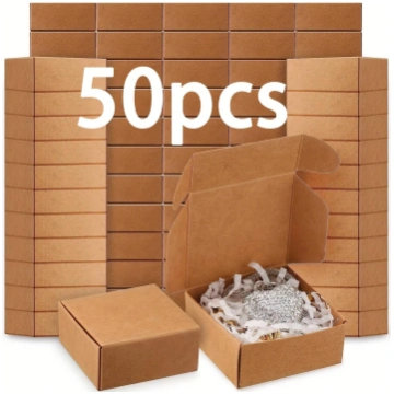 50gab mini kraftpapīra dāvanu kastītes, daudzfunkc