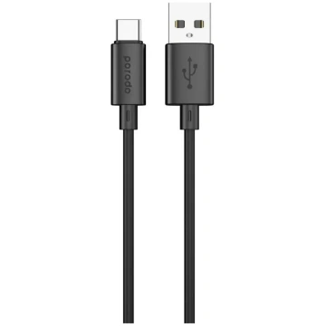 Porodo 3A PD USB-A to Type C PVC Cable 3M - Black