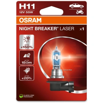 OSRAM NIGHT BREAKER LASER +150% 64211NL H55W 12V P