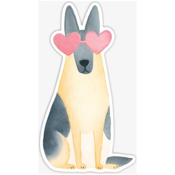 Uzlīme Love German Shepherd Minka un Tobis