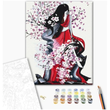 Gleznošana pēc skaitļiem Sakuras spēks © Jana Bilu