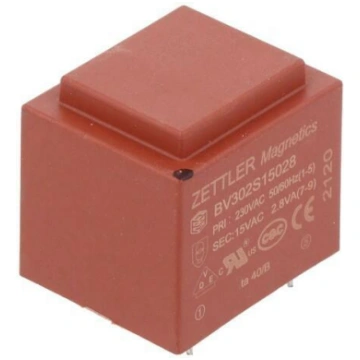 Transformer: encapsulated; 2.8VA; 230VAC; 15V; 187