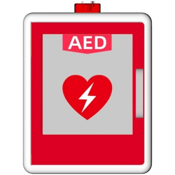 Sienas AED defibrilatora glabāšanas skapis, sirds
