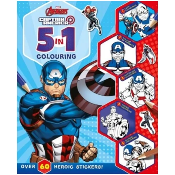 Marvel Avengers Captain America: 5 in 1 Colouring