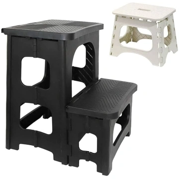 Step Stool, 2 Levels Step Stool Foldable with Non-