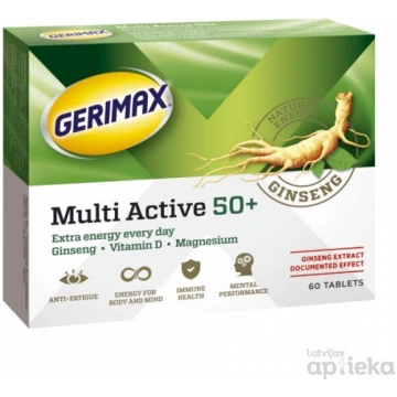 Uztura bagātinātājs Gerimax Multi Active 50+ table