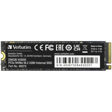 Disk vi3000 pcie nvm m.2 ssd 256 gb 3100/1300mb/s 