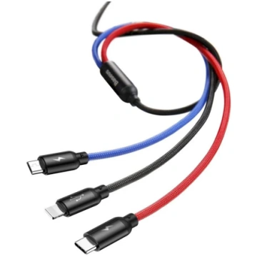 Baseus USB3w1 USB-C / Lightning / Micro 3,5A 0,3m 