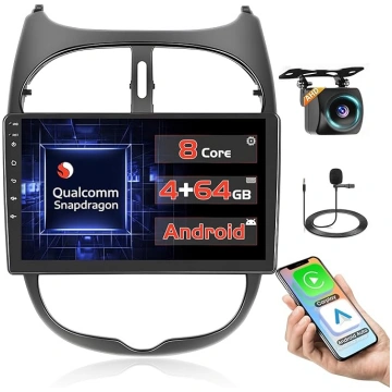 Qualcomm 8 Core 4 + 64 GB Android 15 Auto radio Pe