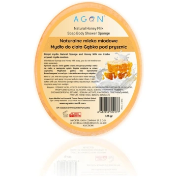 Sūkļa ziepes Agon medus un piens, 125g