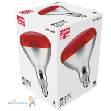 Spuldze reflekt. 150W E27 sarkana AVIDE 24371