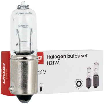 Halogēna spuldzes k-ts H21W 12V 21W BAY9s 10gb. AM