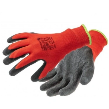 RODER latex-coated protective gloves red/black Hög