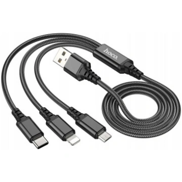 HOCO cable 3 in1 USB A to Lightning | Micro USB | 
