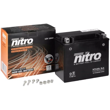 Nitro NTX20L YTX20L-BS SLA GEL AGM 12V 18 Ah gēla 