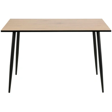 Galds Wilma Rectangular, ozola krās./melns krās., 