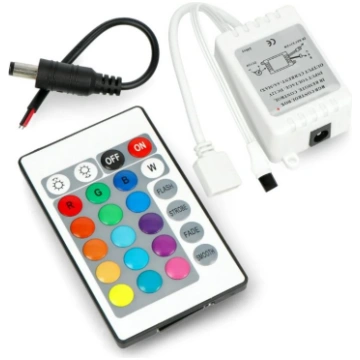 LED RGB strip driver with IR remote - 24 keys OEM 