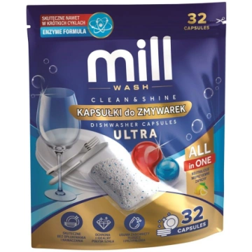 MILL CLEAN&SHINE Ultra Dishwasher Capsules, 32 cap