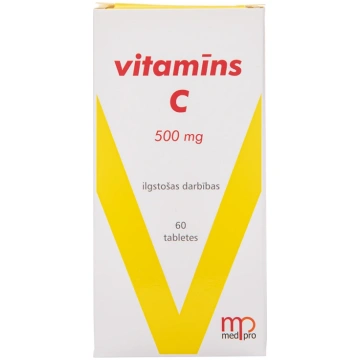 Medpro Vitamīns C, 60 ilgstošas darbības tabletes