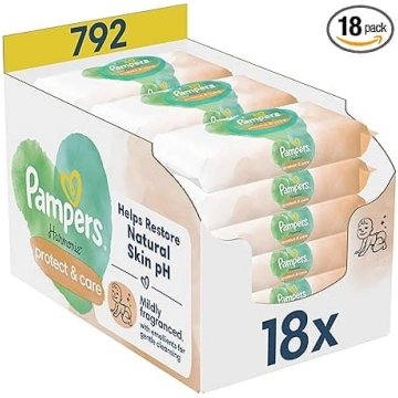Pampers Harmonie Protect & Care mitrās salvetes 18