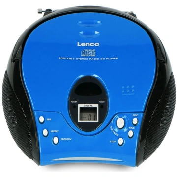 Portable stereo FM radio with CD player Lenco, blu