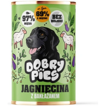 Dobry Pies Jagnięcina z bakłażanem 400g uniwersaln