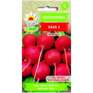 Toraf sēklas — redīsi Rzodkiewka Saxa 3, iepakojum