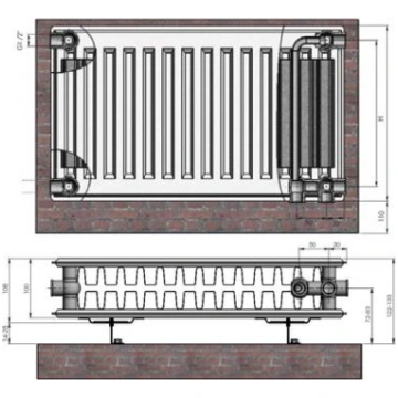 Termolux radiators Tips 22x300x500 Ventil Compact,