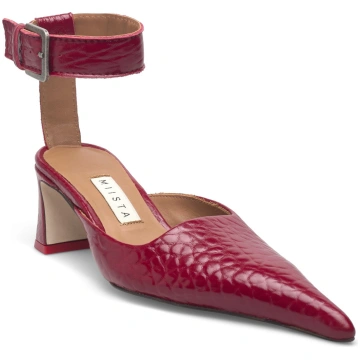 MIISTA - Qori Red Ankle Strap Sandals - izmērs 37