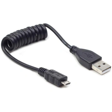 Gembird micro USB cable 2.0 coiled cable black 0.6