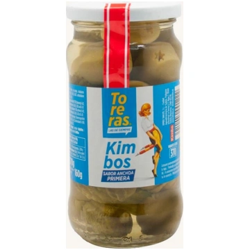 Gherkin / pickles stuffed Gordal olives (aceitunas