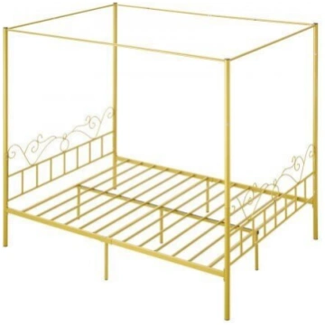 Canopy gultas rāmis, 211x155x196.5 cm, zelta krāsā