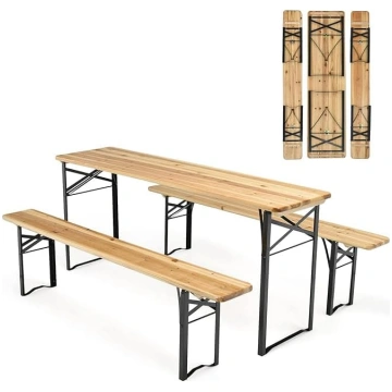 GIANTEX Beer Tent Set 3-Piece Folding Marquee Set