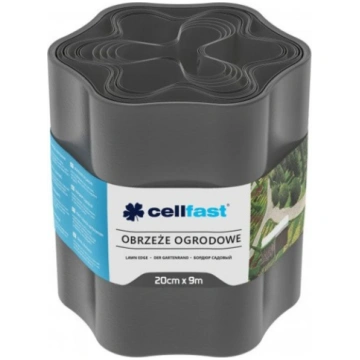 Cellfast dārza zāliena apmale, pelēka, 20 cm x 9 m