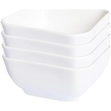 4 gab. 7,5 cm kvadrātveida porcelāna sojas mērces